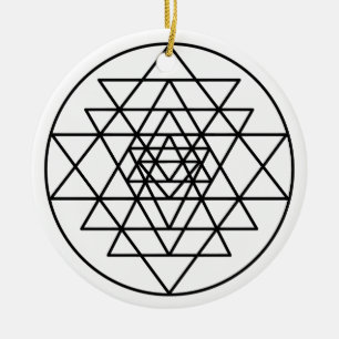 Sri Yantra Julgransprydnad Keramik