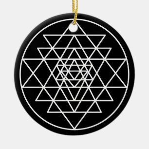 Sri Yantra Julgransprydnad Keramik