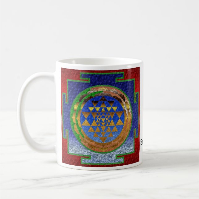 Sri Yantra Kaffemugg (Vänster)