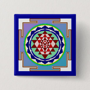 Sri Yantra knäppas Knapp
