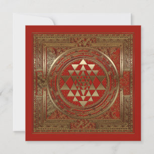 Sri Yantra - kort, inbjudan, Hälsning Inbjudningar