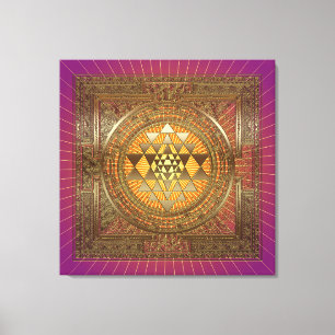 Sri Yantra Lila Sol - Wrapped Canvas