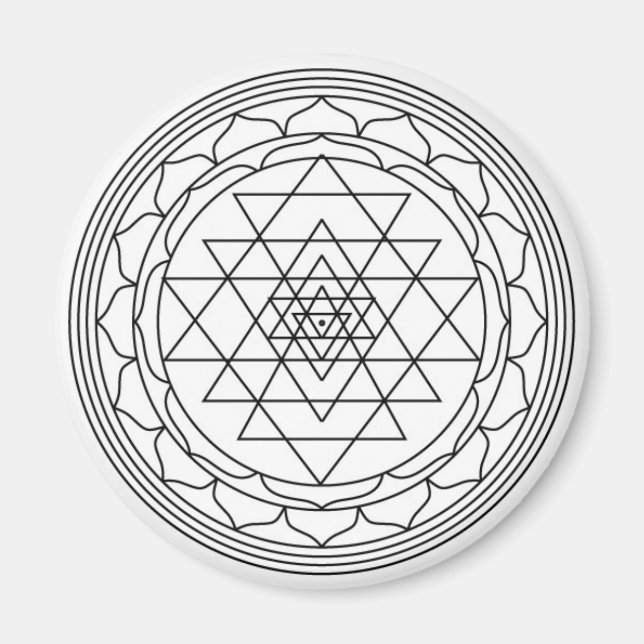 sri yantra magnet (Framsidan)