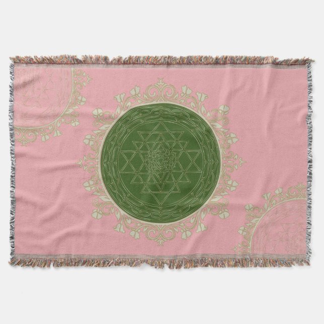 Sri Yantra Mandala - Blanket Filt (Framsidan)