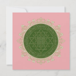 Sri Yantra Mandala - gratulationskort Kort