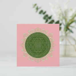 Sri Yantra Mandala - gratulationskort Kort