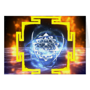 Sri Yantra Mandala Hälsningskort