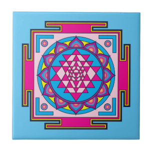 Sri Yantra Mandala Kakelplatta