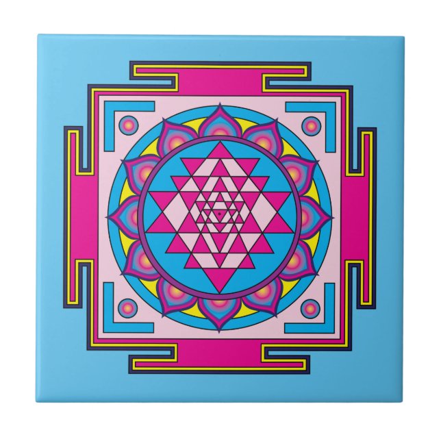 Sri Yantra Mandala Kakelplatta (Framsidan)