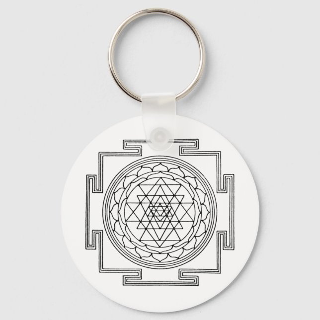 Sri Yantra Mandala Nyckelring (Framsida)