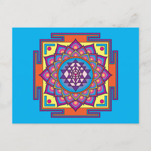 Sri Yantra Mandala Vykort