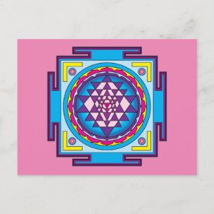 Sri Yantra Mandala Vykort
