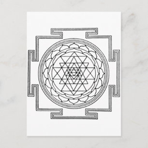 Sri Yantra Mandala Vykort