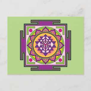 Sri Yantra Mandala Vykort