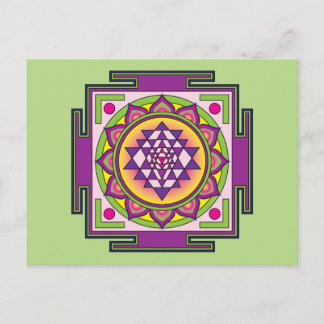 Sri Yantra Mandala Vykort