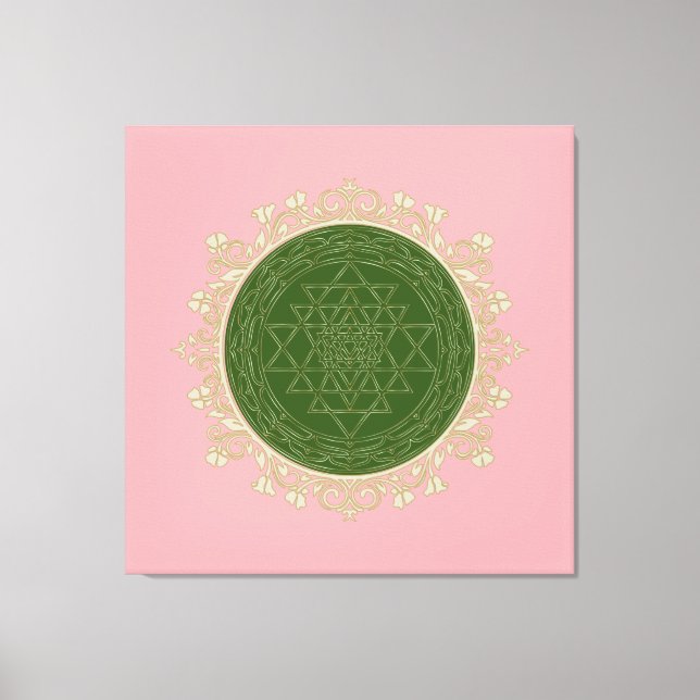Sri Yantra Mandala - Wrapped Canvas (Framsida)