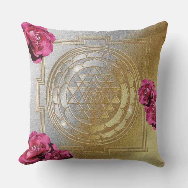 SRI YANTRA och cent II - Pillow Kudde (Framsida)