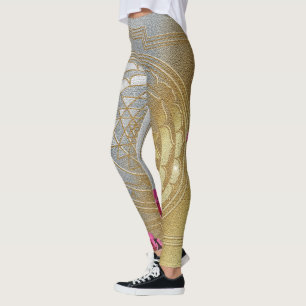 Sri Yantra och cent Ro II - legeringar Leggings