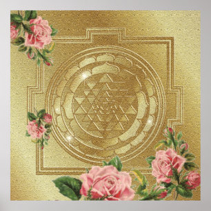 SRI YANTRA och cent Ro - Poster