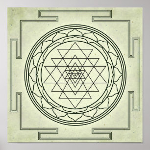 Sri Yantra på parlamentet Poster
