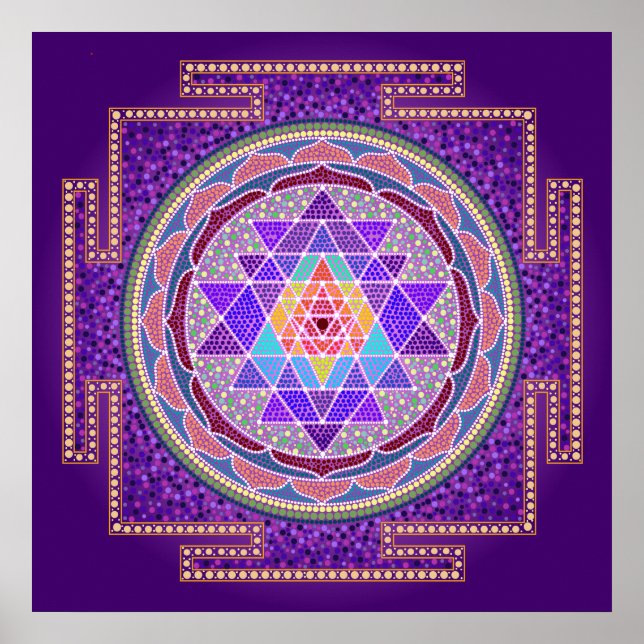 Sri Yantra Poster (Framsidan)
