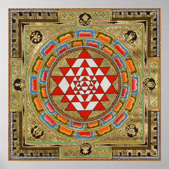 Sri Yantra Poster (Framsidan)