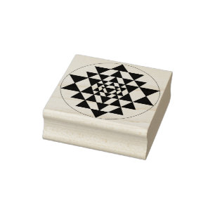 Sri Yantra Rubber Frimärke Stämpel