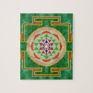 Sri Yantra/Sri Chakra i färg Pussel