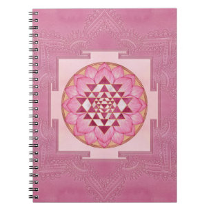 Sri Yantra/Sri Chakra i lotus Anteckningsbok