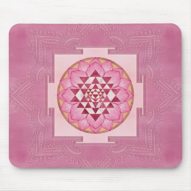 Sri Yantra/Sri Chakra i lotus Musmatta (Framsidan)