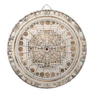 Sri Yantra/Sri Chakra pastellguld Darttavla