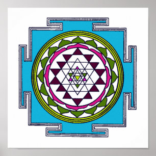 Sri Yantra tryck