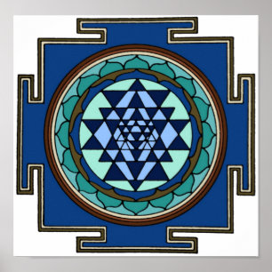 Sri Yantra tryck