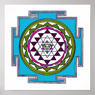 Sri Yantra-utskrift Poster
