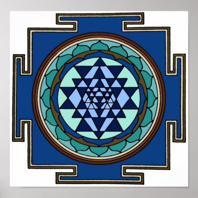Sri Yantra-utskrift Poster (Framsidan)