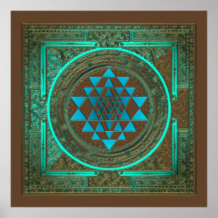 Sri Yantra Vatten Glow - Poster