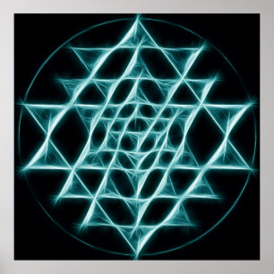 Sri Yantra - Webben av ljus Poster