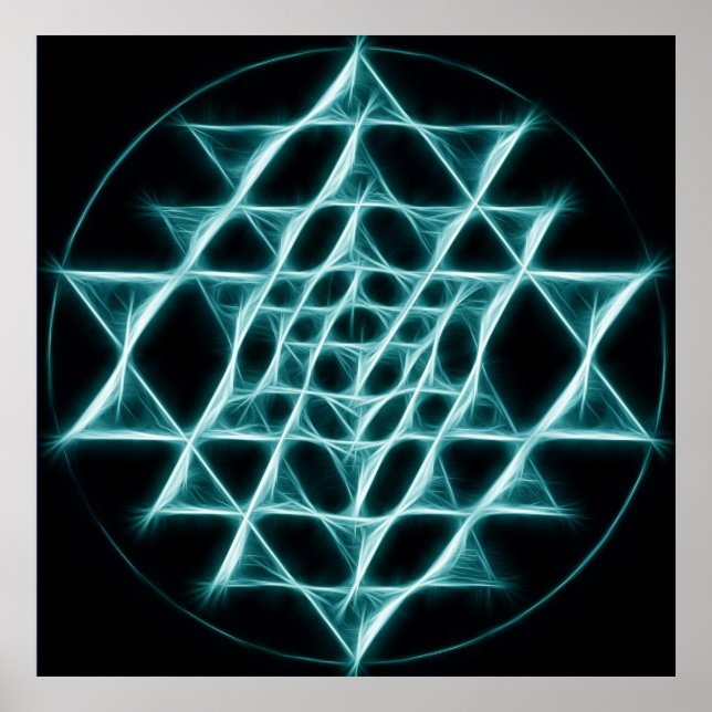 Sri Yantra - Webben av ljus Poster (Framsidan)