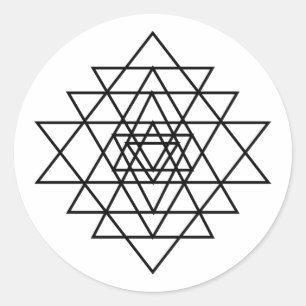 Sri Yantrasymbol - Runt Klistermärke