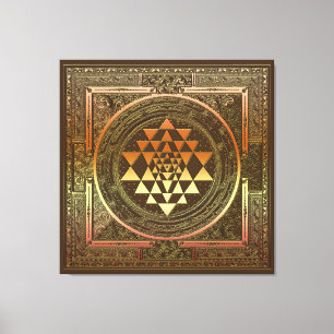 SriChakra Yoga Meditation Canvas India Symbol