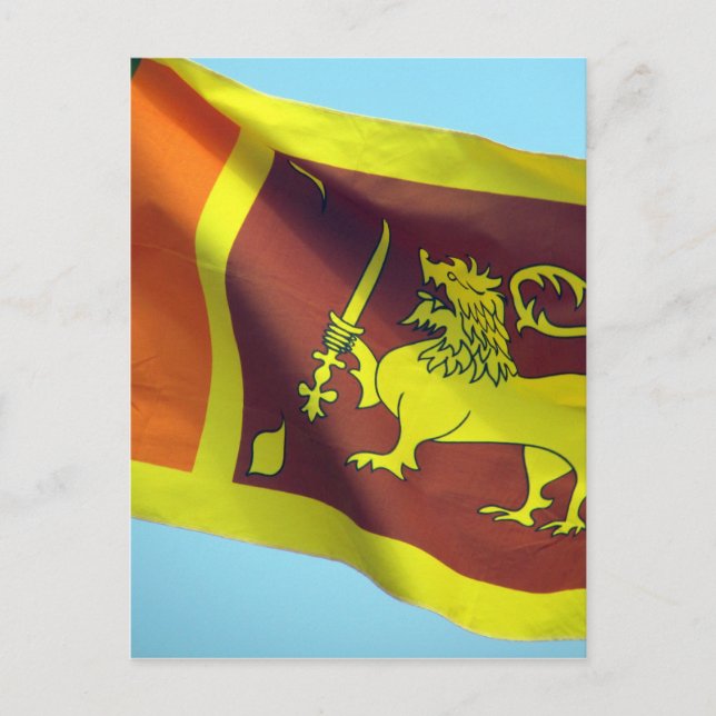 srilankansk flagga vykort (Framsida)