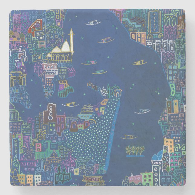 Srinagar Days - Marble Stone Underlägg Sten (Framsidan)