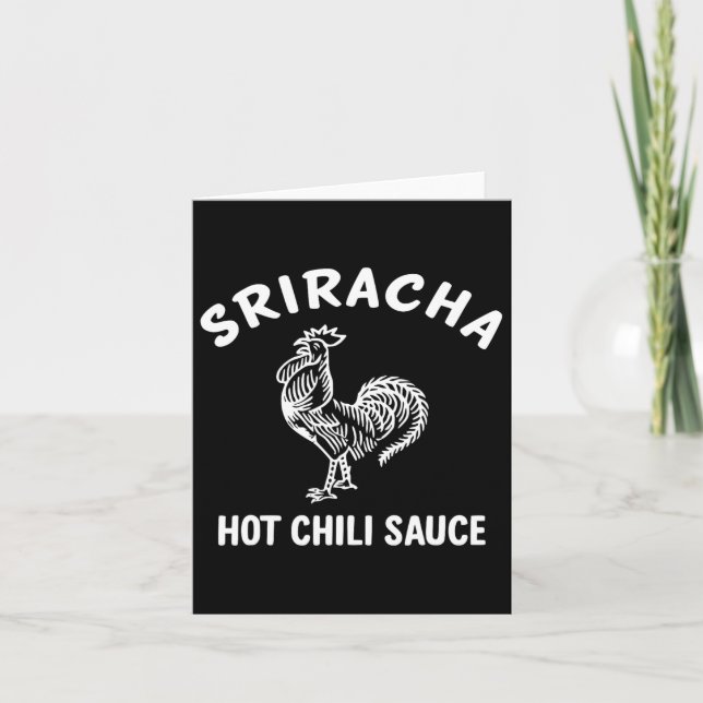 Sriracha Hett Chili Sauce Tee Easy Halloween Costu Kort (Framsida)