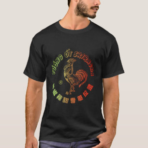 Sriracha Hett Sauce Red and Grönt Gradient T Shirt
