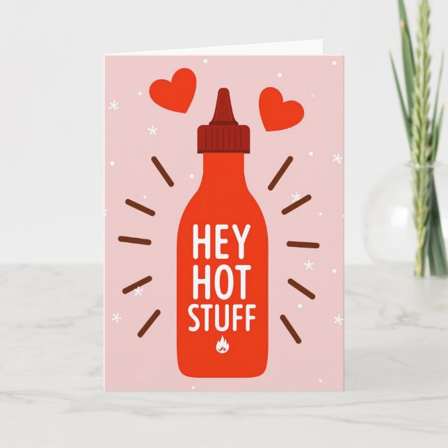 Sriracha Love Hot Stuff Card Kort (Framsida)