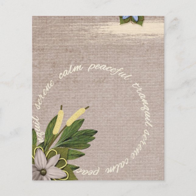 SRPL SERENE LUGN PEACEFUL TRANQUIL FLORL LAND S FLYGBLAD (Framsidan)