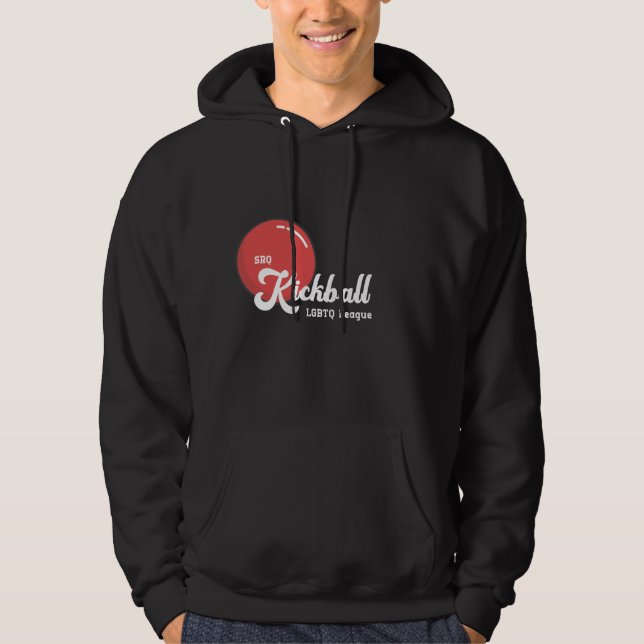 SRQ Kickball Manar Black Hoodie (Framsida)