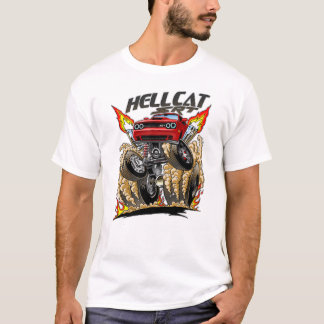 SRT Challenger Hellcat Classic Tecknad Muscle Car T Shirt