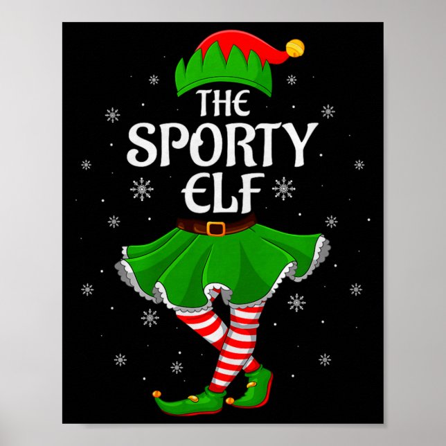 Srty Elf Christmas Family Girls Women Elf Squad Xm Poster (Framsidan)