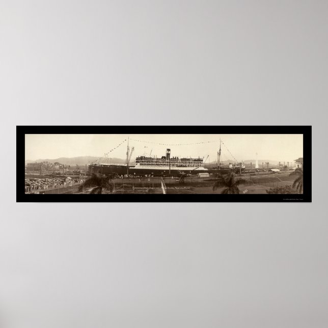 SS Ancon in Panama Photo 1939 Poster (Framsidan)